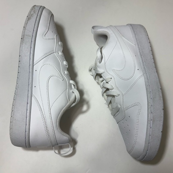 Nike Court Borough Low 2 “Triple White” Big Kid Size 7Y Sneakers - Picture 8 of 16
